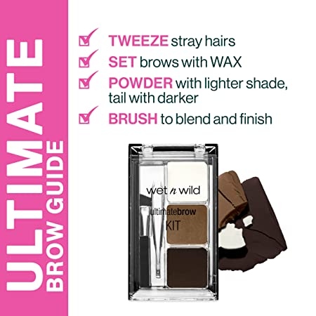Wet n Wild, Ultimate Brow Set Dark Brown
 ويت ان وايلد، باليت حواجب